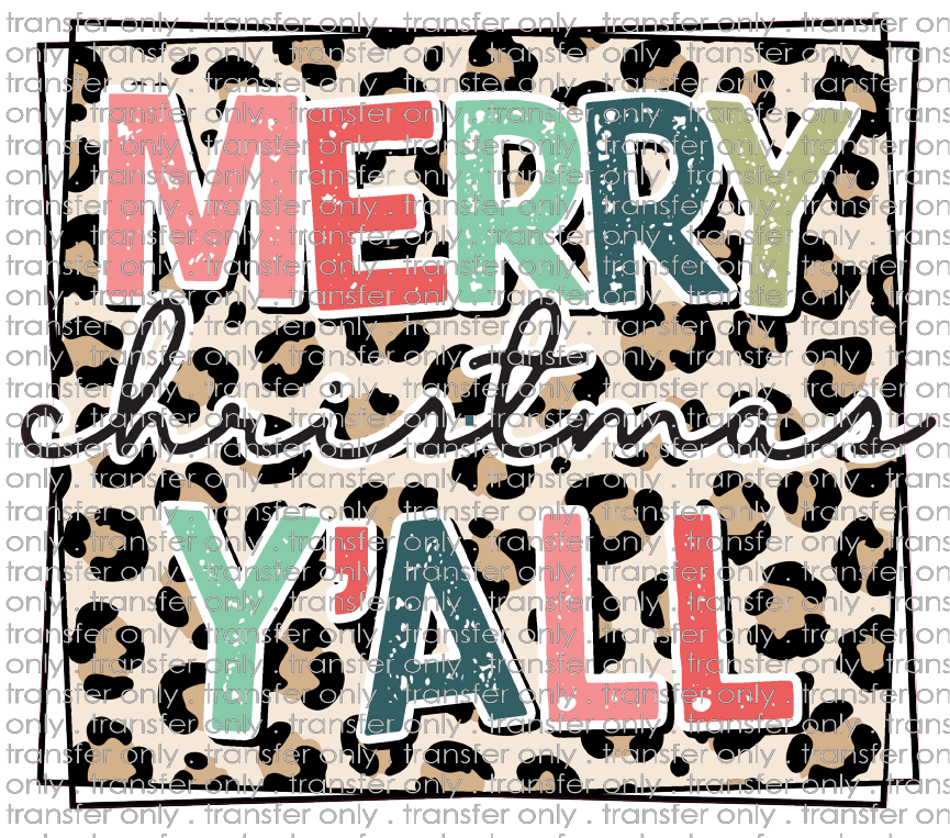 CHR 665 Merry Christmas Yall Leopard