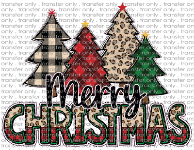 CHR 676 Merry Christmas Leopard and Plaid