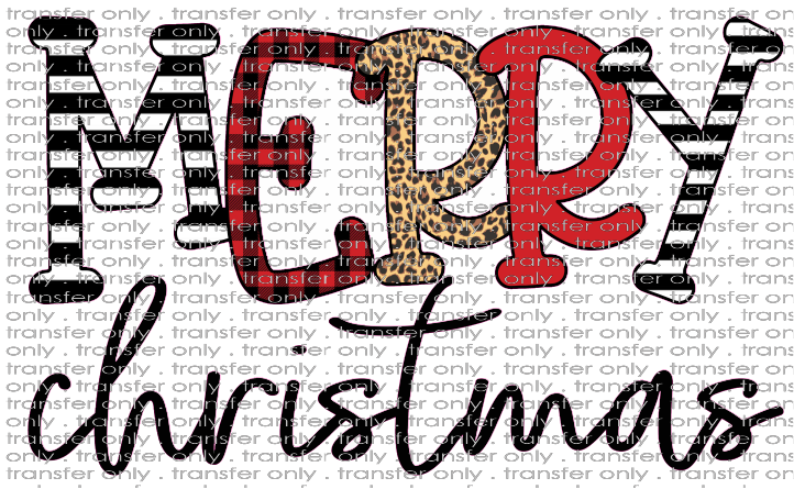 CHR 67 Merry Christmas Letters Leopard