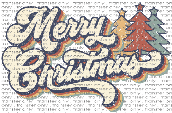 CHR 752 Retro Merry Christmas Grunge