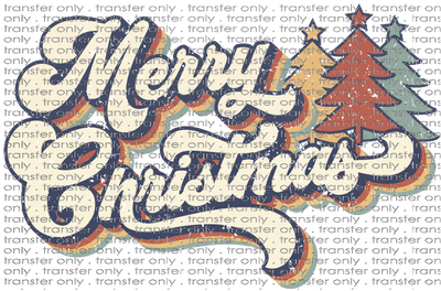 CHR 752 Retro Merry Christmas Grunge