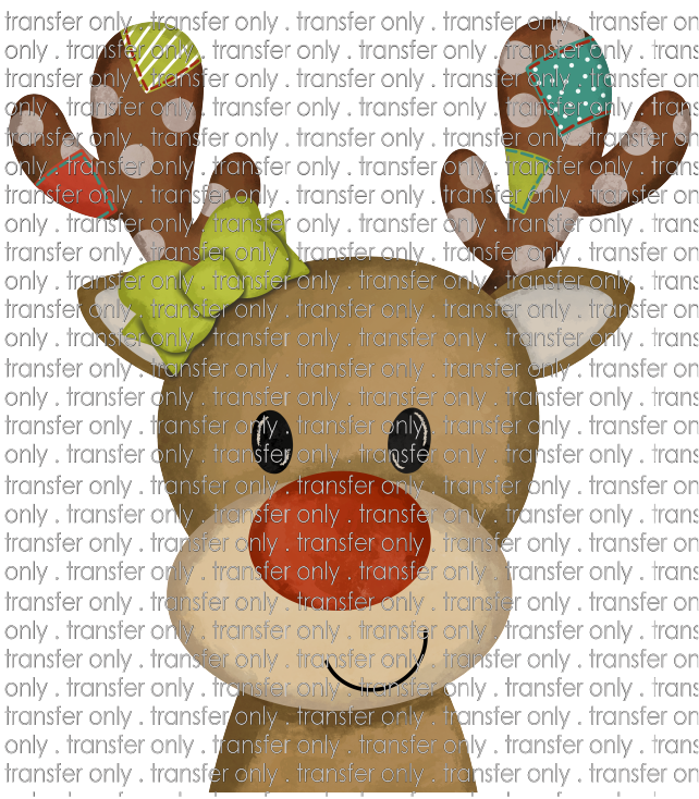 CHR 855 Girl Patchwork Reindeer