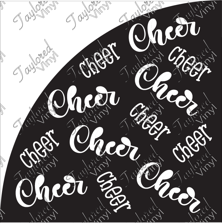 Cheer Acrylic Bleach Sleeve Stencil