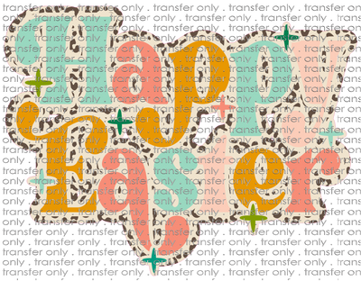 FAITH 39 Happy Easter Retro Leopard