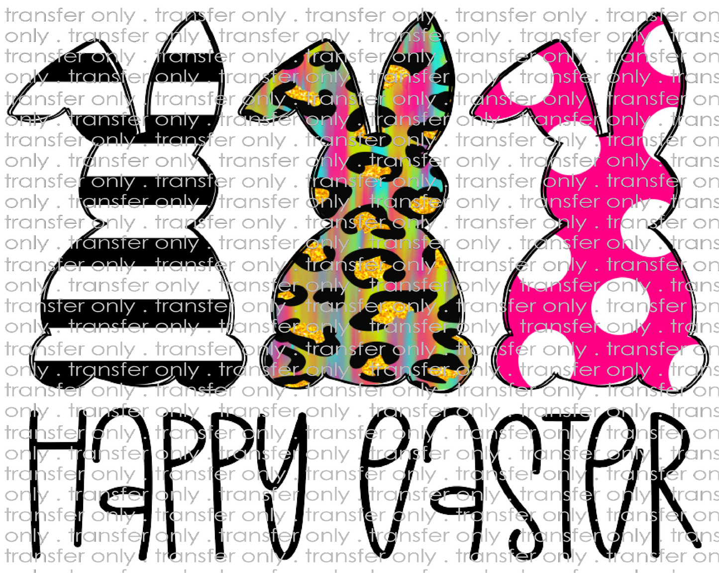 EST 140 Happy Easter Leopard Neon