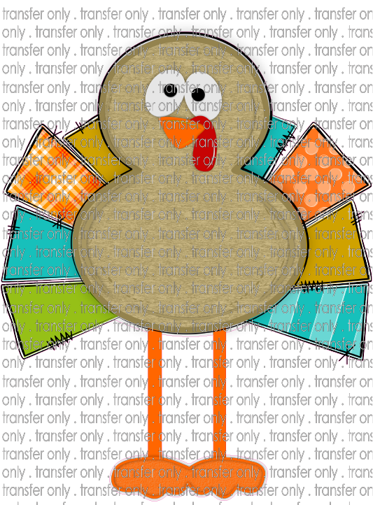 FALL 101 Boy Turkey Tall Teal Orange and Green