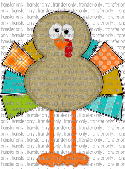 FALL 101 Boy Turkey Tall Teal Orange and Green