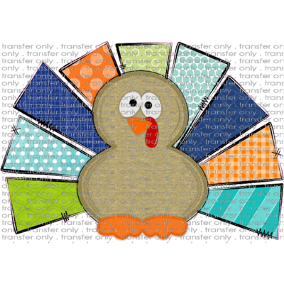 FALL 103 Boy Turkey Teal Orange Green and Blue