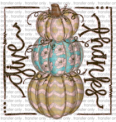 FALL 207 Give Thanks Pumpkins Dot Flower chevron