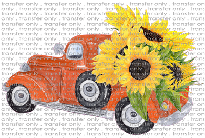 FLW 25 Autumn Truck with Sunflowers