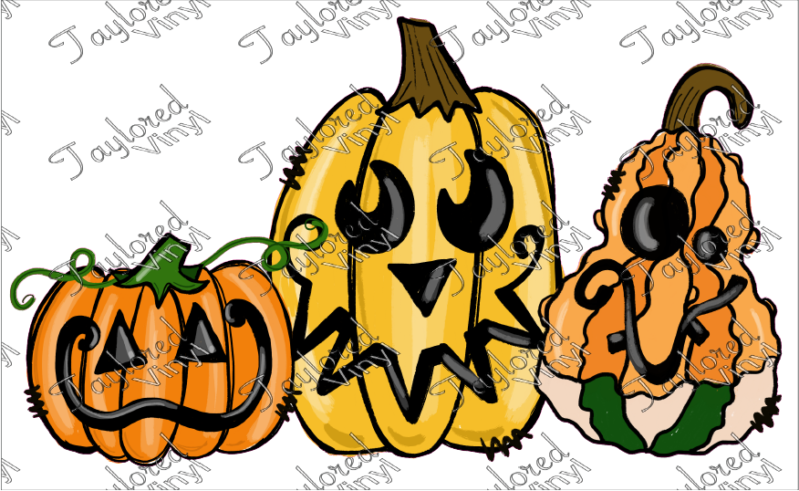 HALLO 50 Pumpkin Cute Trio