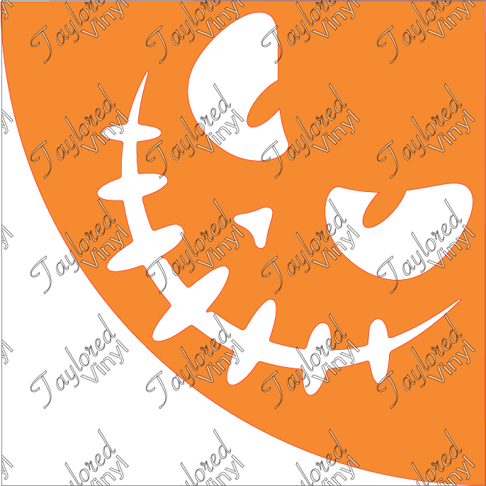 Halloween Scary Jack Face Acrylic Bleach Sleeve Stencil