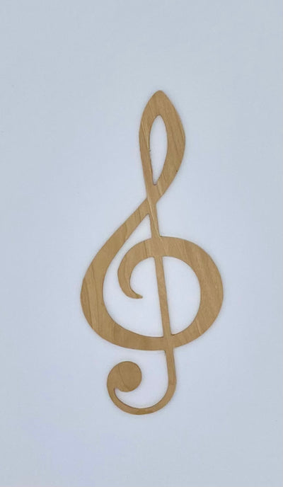 PC14 - Treble Clef - 1/4" Plywood Cutout