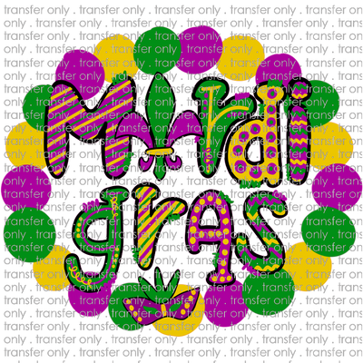 MG 15 Mardi Gras Bead Wreath