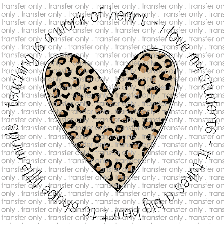 SCH 460 Teacher Leopard Tan Heart