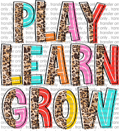 SCH 495 Play Learn Grow Split Letters