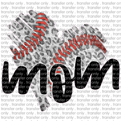 SPT 154 Mom White Leopard Baseball