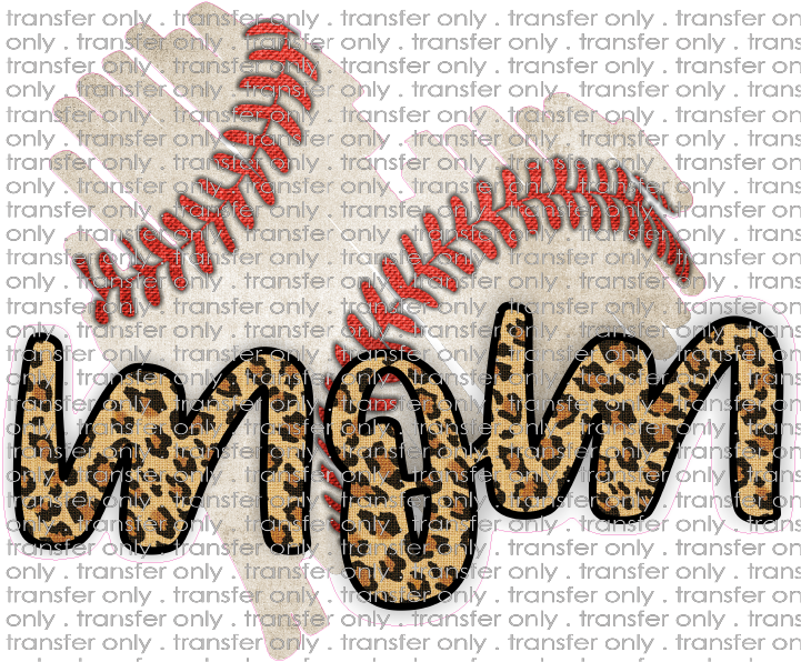 SPT 90 Mom Baseball Heart Leopard