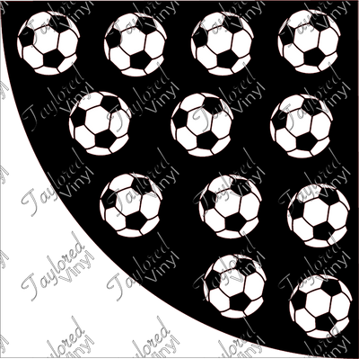 Small Soccer Balls Acrylic Bleach Sleeve Stencil