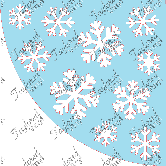 Snowflakes 02 Acrylic Bleach Sleeve Stencil