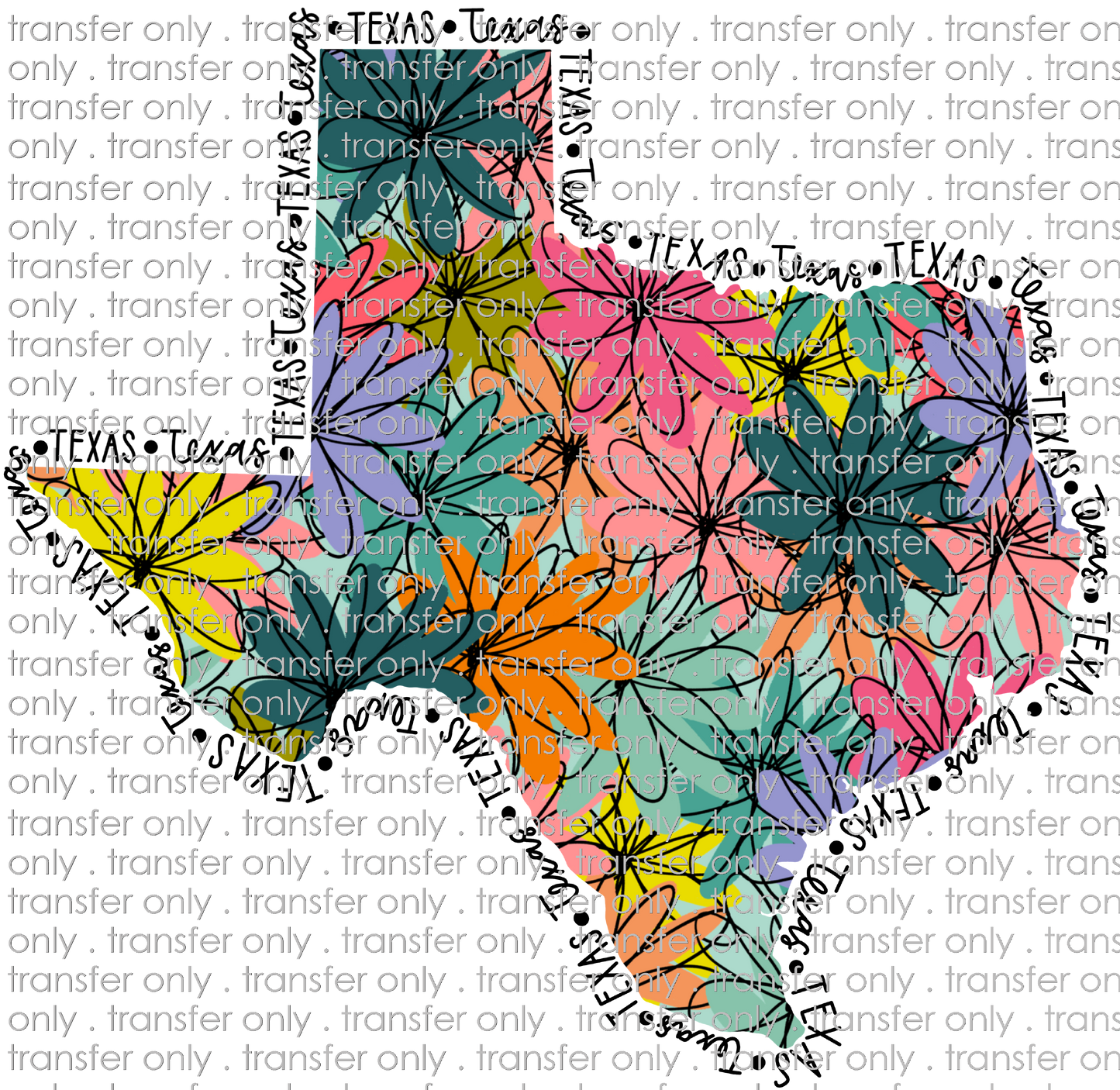 TX 101 Texas Floral Words