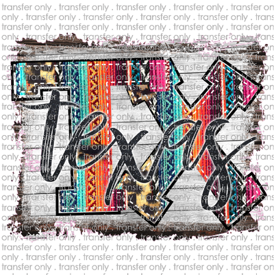 TX 55 Serape with Wood Background