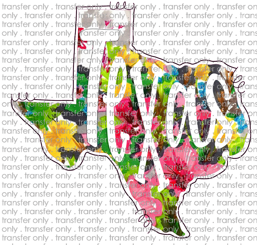 TX 75 Texas Floral Pattern