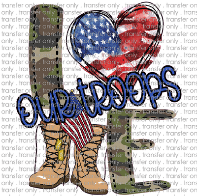 USA 71 love our troops camo heart