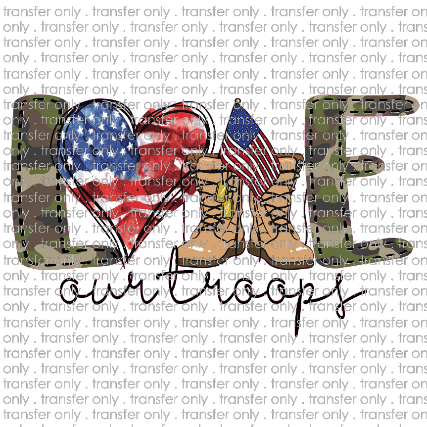 USA 72 love our troops camo boots