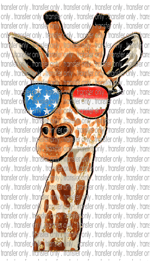 USA 89 Giraffe in American Sunglasses