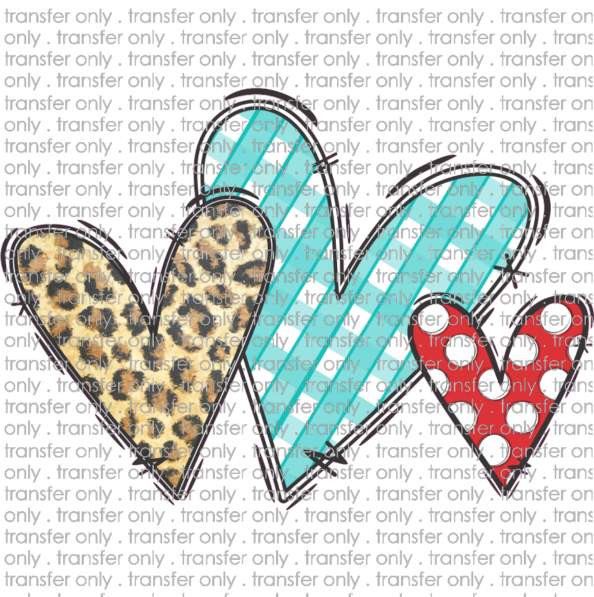 VAL 153 Heart trio leopard plaid