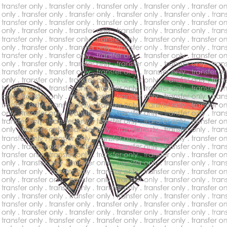 VAL 154 Double heart serape leopard