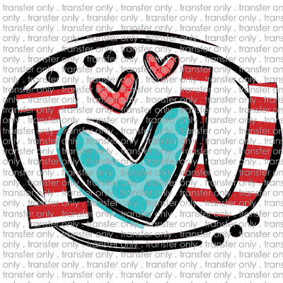 VAL 159 I heart you background blue red