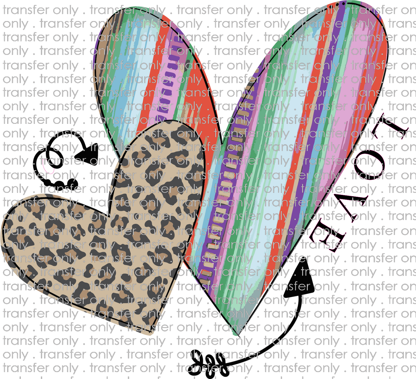 VAL 61 Leopard Serape Hearts