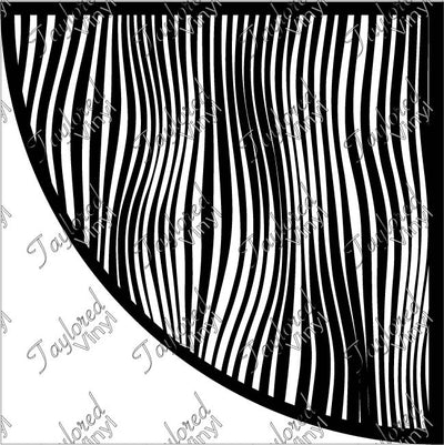 Zebra 3 Acrylic Bleach Sleeve Stencil